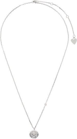 Acne Studios Silver Logo Pendant Necklace