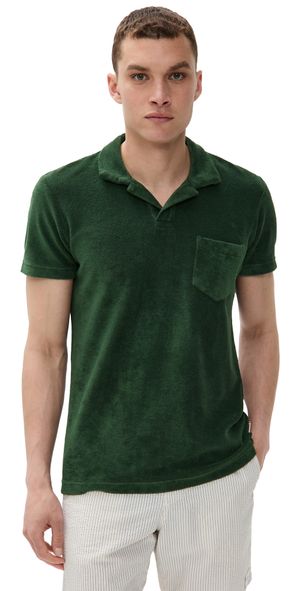 Orlebar Brown Terry Polo Amazonian Green L