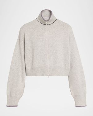 Cashmere Zip Crop Jacket