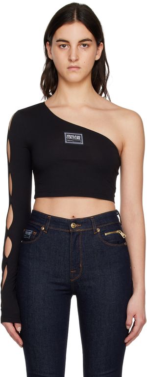 Versace Jeans Couture T-shirt noir à découpes