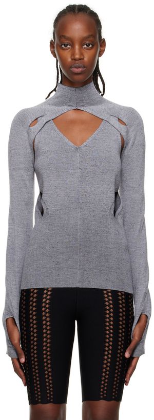 Dion Lee Gray Skivvy Turtleneck & Tank Top Set