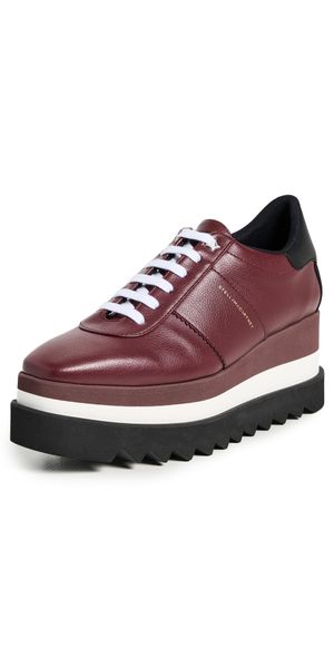 Stella McCartney Sneakelyse Soft Grainy Alter Mat with Micro Outsole Sneakers Burgundy 36