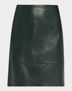 A-Line Leather Skirt