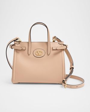 Antibes Small Leather Tote Bag