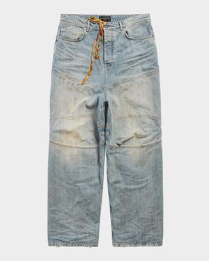 Men's Baggy Paneled Jeans
