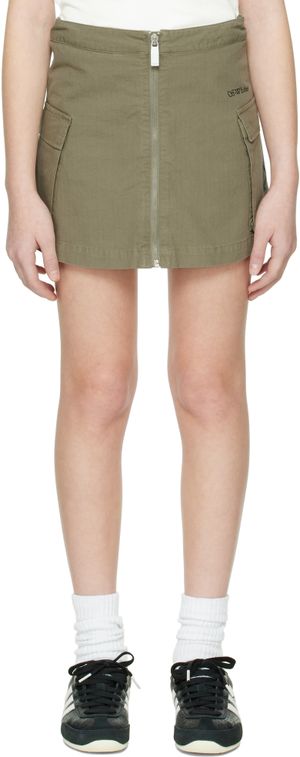 Off-White Kids Khaki Bookish Cargo Skirt