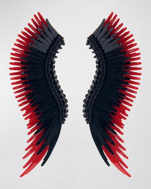 Madeline Gameday Earrings, Black/Red
