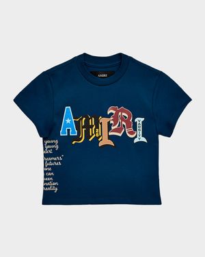 Kid's Varsity Patch Cotton T-Shirt, Size 4-12