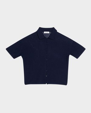 Pointelle Cable-Knit Top