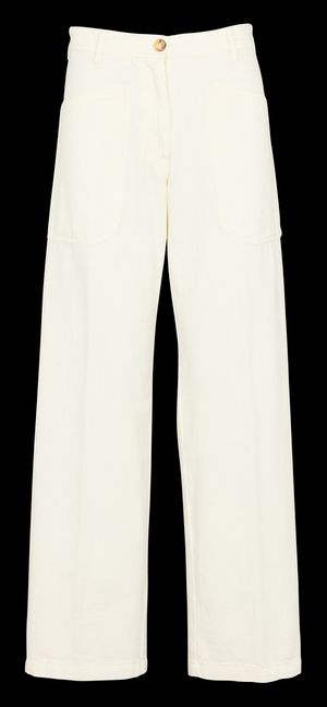 Momoni - Jean large en coton - Taille 46 - Beige