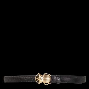 Claris Virot - Ceinture bijou en cuir aspect python - Taille 2 - Noir