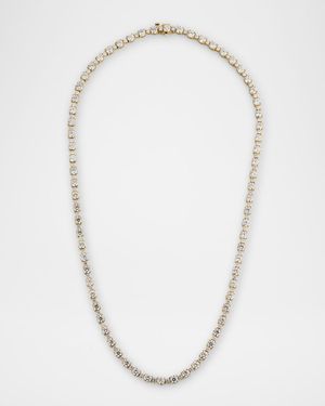18K Yellow Gold Diamond Tennis Necklace, 17"L, 16.83tcw