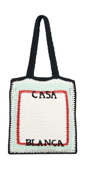Casablanca Crochet Bag White One Size