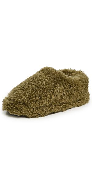 Apparis Misha Bouclette Slippers Khaki 5