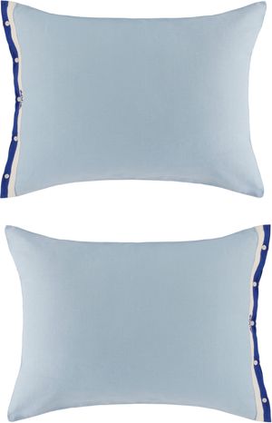 Bode Blue & White Seedling Stripe Pillowcase Set