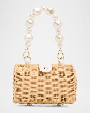 Page Pearly Rattan Shoulder Bag