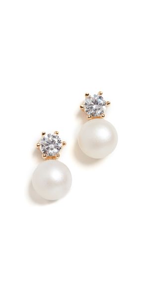 SHASHI Bliss Earrings Gold/Pearl One Size