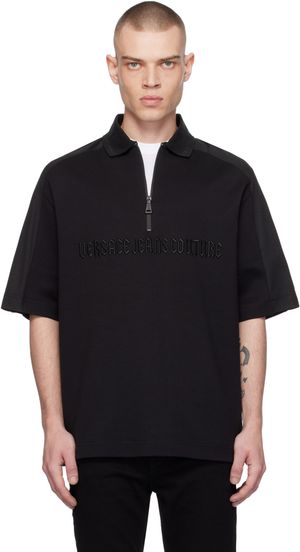 Versace Jeans Couture Polo noir à logo gothique