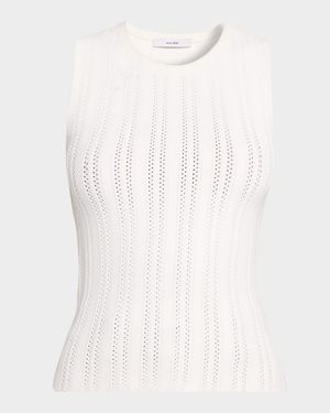 Brynn Pointelle Knit Sleeveless Top