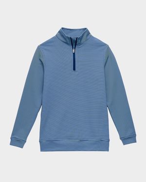 Boy's Perth Youth Sugar Stripe Performance Quarter-Zip, Size XS-XL