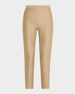 Laconi Cotton-Silk Skinny-Leg Capri Pants