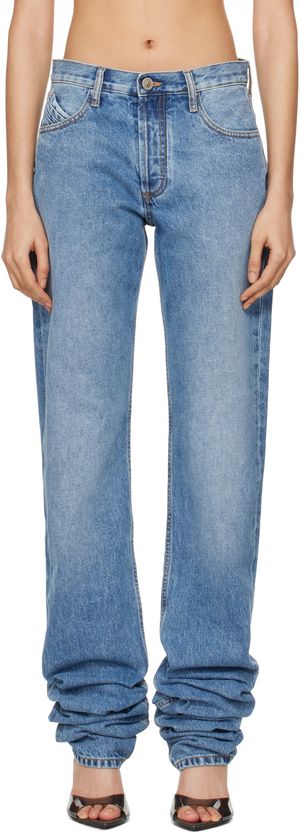 The Attico Blue Long Jeans
