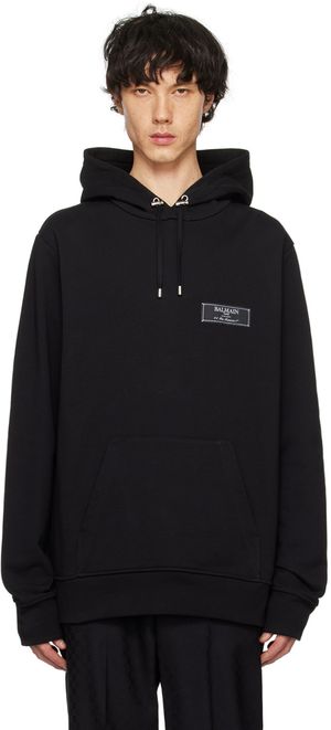 Balmain Black Patch Hoodie