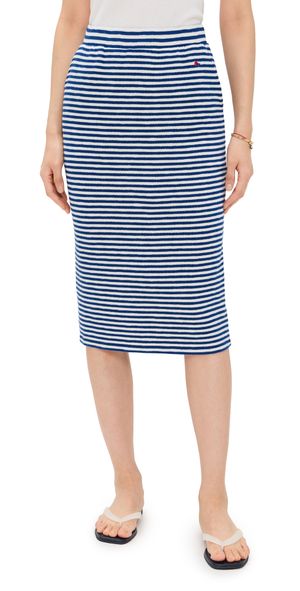Clare V. Le Tube Skirt Cobalt/Cream Stripe M