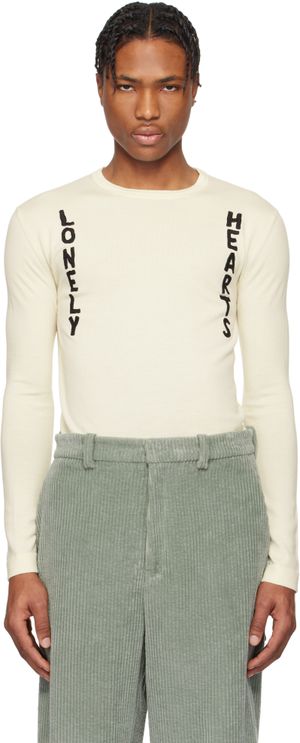 Jil Sander Off-White 'Lonely Hearts' Sweater