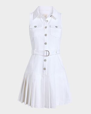 Moxie Sleeveless Belted Mini Dress