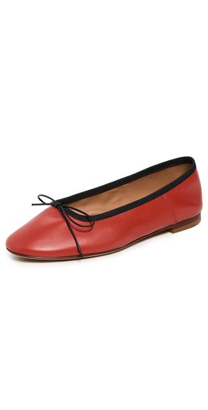 Mansur Gavriel Dance Ballerina Flats Pomodoro/Black 42