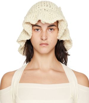 AIREI Off-White Distressed Bucket Hat