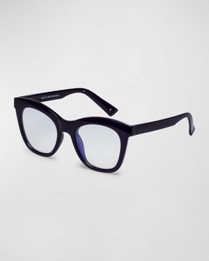 Harlots Bed Clear Plastic Reading Cat-Eye Glasses