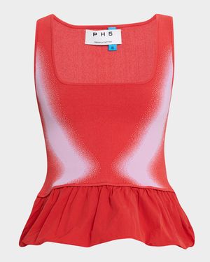 Lily Mixed-Media Tank Top