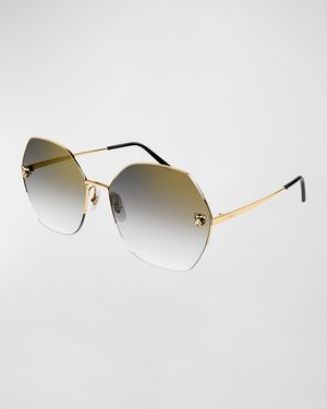 Panther Round Metal Sunglasses