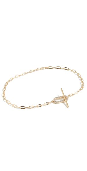 SHASHI Jade Pave Bracelet Gold One Size