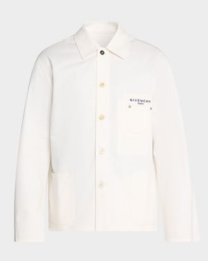 Men's Logo-Pocket Poplin Shirt