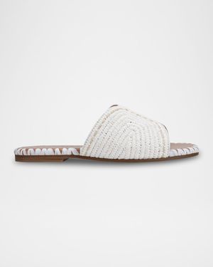 Nottie Multi Woven Flat Slide Sandals