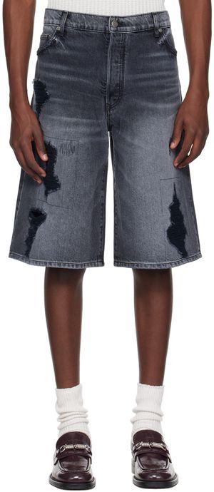 COÛT DE LA LIBERTÉ Gray Zander Denim Shorts