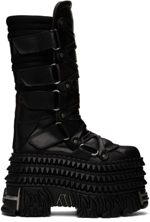 VETEMENTS Bottes Tower noires édition New Rock