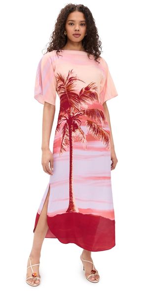 Hemant and Nandita Boat Neck Long Dress Multi XL