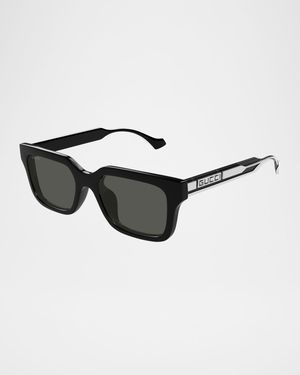 Men's Transparent Rectangle Sunglasses