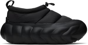 Crocs Black Overpuff Shorty Loafers
