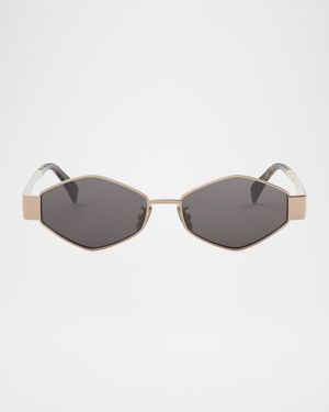 Men's Triomphe Metal and Nylon Oval Sunglasses