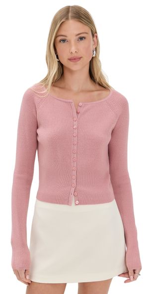 Reformation Meadow Regenerative Cardigan Dusty Rose L