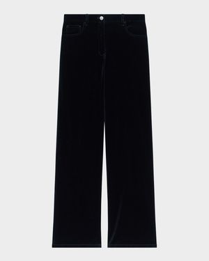 Relaxed Straight Velvet Jeans
