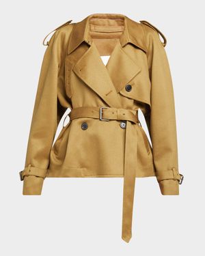 Ristos Belted Short Trench Coat