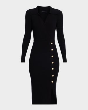 The Polo Collared Midi Knit Dress