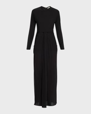 Anselm Draped Column Jersey Dress