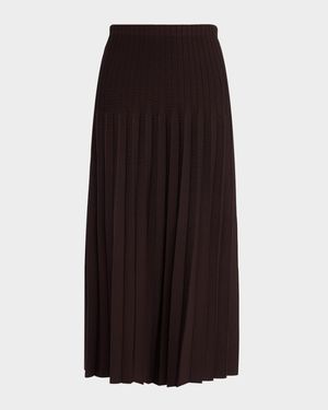 Lena Pleated Midi Skirt